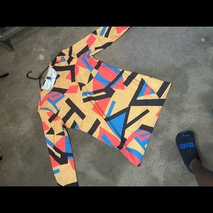 Men’s Long sleeve Henry shirt Geometric Print